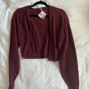 Free People Coffee Date Cardi in cocoa